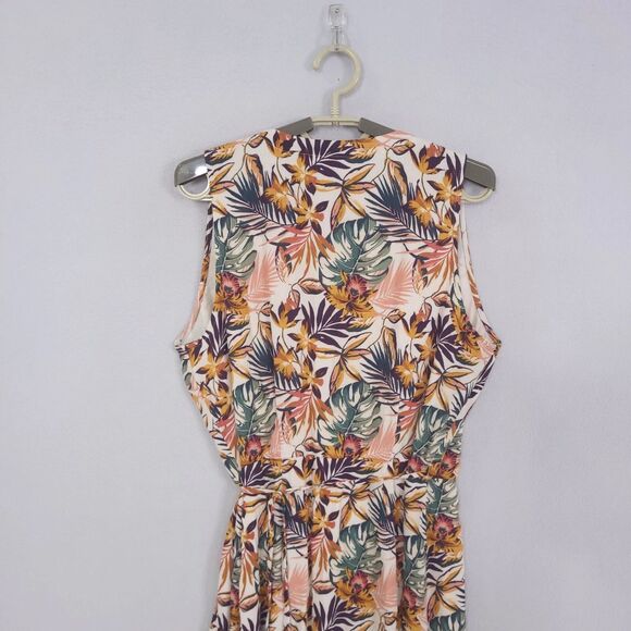 Garnet Hill Maxi Dress Womens Sz 8 Wrap Bohemian Jersey Hippie Sleeveless Floral - Picture 10 of 16